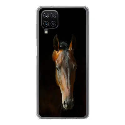 Produktbild von MuchoWow® Handyhülle Schutzhülle Hülle für Samsung Galaxy A12 Pferde - Tiere - Braun Silikon Softcase Handy Hülle - Bild
