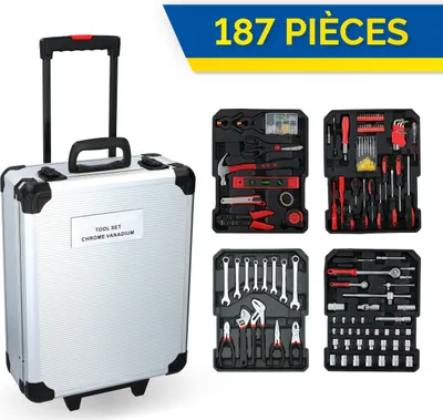 Produktbild von Werkzeugkoffer gefüllt 187-tlg.
