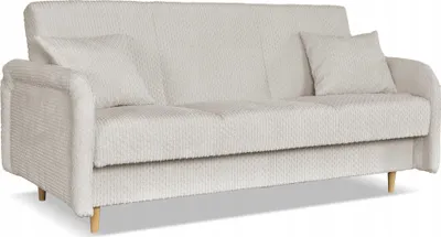 Produktbild von Family Meble Couch Merivo Schlafsofa Schlafcouch mit Bettkasten Freistehendes Lounge Sofa Bequem zum Entspannen Wohnzimmer Wartezimmer Grau