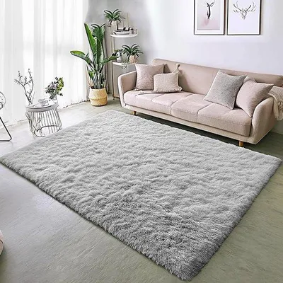 Produktbild von Hoher Polstertapete 200x300, schaumig grauer Tapete für Wohnzimmer, weiches langpoliges Wohnzimmer-Tapete, antislip, moderne große Tapeten