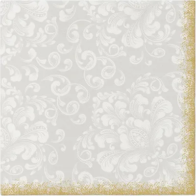 Produktbild von Premium Airlaid Servietten, "Rococo", 1/4, 40 x 40 cm 50 Stück.