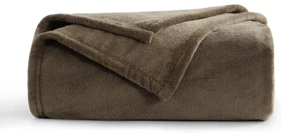 Productafbeelding van Pluizige bruine deken, 150x200 cm, XL, warme sofa-deken, zachte fleece