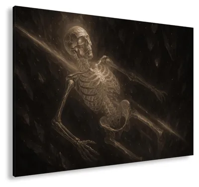 Productafbeelding van Canvasafbeelding van Lichtgevend Skelet, 70 x 50 cm