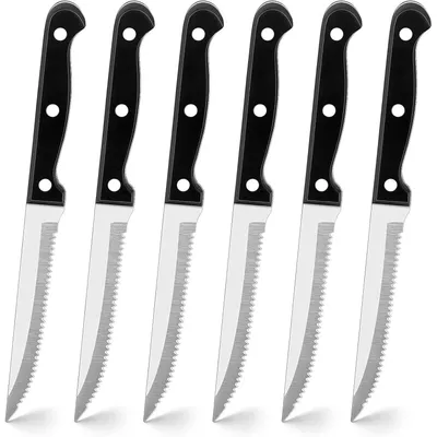 Productafbeelding van Steekmessen, getand, roestvrij staal, set van 6