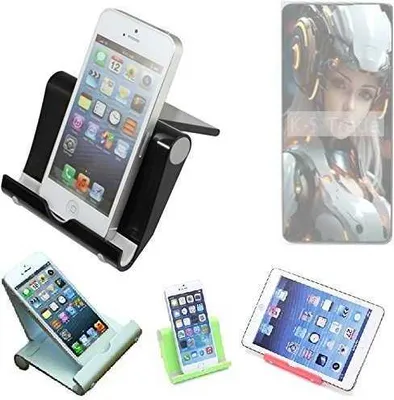 Produktbild von K-S-Trade Handy-Ständer kompatibel mit Cubot Max 5 faltbarer Tischständer Smartphone Tablet Halterung Reise