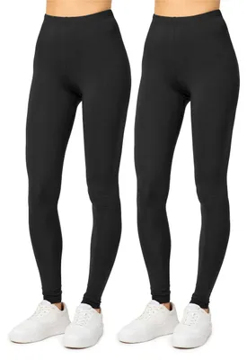 Image de Lot de 2 leggings longs en viscose pour femme Merry Style MS10-143 (noir/noir, 3XL)