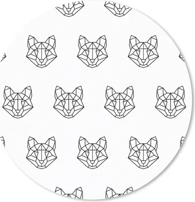 Produktbild von MuchoWow® Mauspad Mousepad Fuchs - Muster - Formen 20x20 cm - Mousepads - Maus Mat - Pad - Mausunterlage - Schreibtischmatte