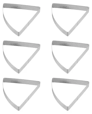 6 Backformen 11 cm, Edelstahl, perforiert, für Kuchen und Desserts