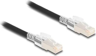 Imagen del producto de Delock - Cable de red - RJ-45 (macho) a RJ-45 (macho) - 1 metro - 6 mm - S/FTP - CAT 6a - Sin halógenos, sin gancho -