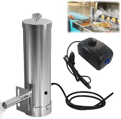 Produktbild von Edelstahl Kaltrauchgenerator, Elektrisch Rauchgenerator für Räucherofen, Kaltraucherzeuger mit Pumpe, Kaltrauchgenerator zum Kalträuchern von Fisch, Fleisch, BBQ