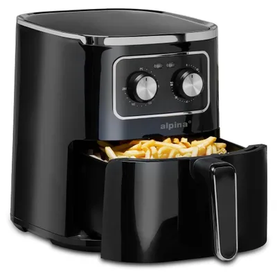 Image de Friteuse à air chaud - 4,5 L - 1 à 4 personnes - 80 à 200 °C - 1400 W - Avec minuteur