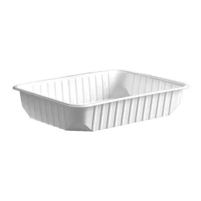 Produktbild von 250x Rechteckschalen weiß  500ml (PP)