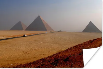 Produktbild von MuchoWow® Poster Auf dem Weg zu den Pyramiden von Gizeh 180x120 cm - Fotoplakat