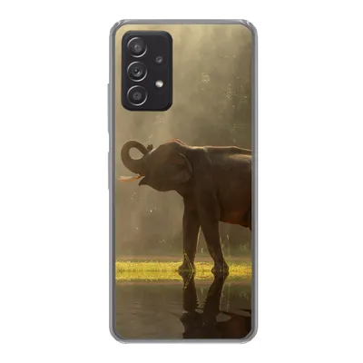 Produktbild von MuchoWow® Handyhülle Schutzhülle Hülle für Samsung galaxy a73 Elefant - Wasser - Tiere - Natur Silikon Softcase Handy Hülle - Handyhülle