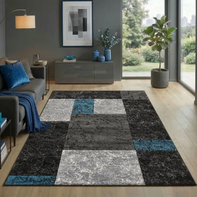 Zdjęcie produktu dla Carpetsale24 Designerski Dywan do Salonu Nowoczesny Mi?kki Krótkow?osy Ci?cie Konturowe ?atwy w Piel?gnacji, Rozmiar: 280x370 cm