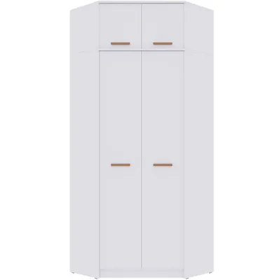 Produktbild von Eckschrank GRANT G8+G15N Stauraumschrank mit Schrankaufsatz und Kleiderstangen