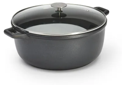 Schmortopf Edelstahl 28 cm mit Deckel 7 L ofenfest