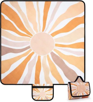Produktbild von Jopee Großes Picknicktuch für den Außenbereich, 200 x 200 cm, wasserdicht, faltbar, Strandtuch für 4-6 Personen, leicht und tragbar, Campingdecke mit