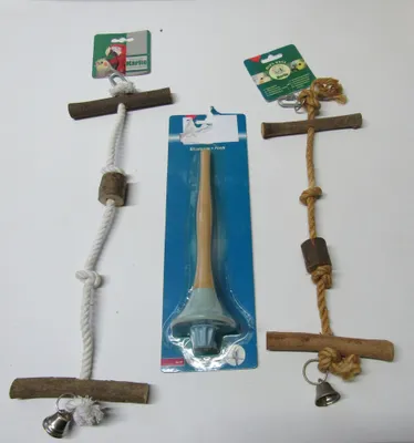 Produktbild von 3er Set Vogel Spielzeug Seil Sitzstange Sittich Kanarienvögel Papagei Nr. 831