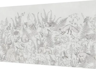 Produktbild von Fototapete - Wandbilder für Wohnzimmer - 416x254 - Dekorative Wandfolie - Modernes Design für Wanddekoration - Tapeten für Innenräume - Waldtiere
