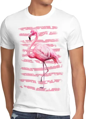 Produktbild von style3 Pink Power Herren T-Shirt flamingo strand urlaub
