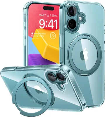 Produktbild von Torras Ostand Pro Series für iPhone 16 Clear-Green Handyhülle