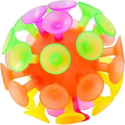 Zdjęcie produktu dla SPORTO Piłka z przyssawkami i lampką, 10 cm