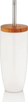 Produktbild von Kela WC-Garnitur Natura Keramik weiß Bambus 37,5cmh 11,5cmØ, 20960