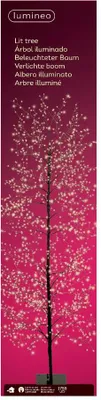 Produktbild von Warmweiß 1755 Mikro-LED-Leuchtbaum schwarz H 180 cm - Lumineo