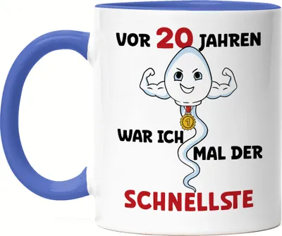 Produktbild von Vor 20 Jahren War Ich Mal Der Schnellste Tasse Blau 20. Geburtstag Happy Birthday Let's Party Alles Gute Feier