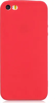Produktbild von für iPhone 5/5S/SE Lovely Candy Color Matte TPU Anti-Scratch rutschfeste Schutzhülle Zurück Fallrot