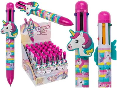Produktbild von OOTB Kugelschreiber Einhorn mit 6-farbigen Minen