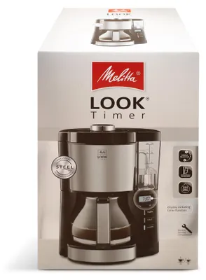 Produktbild von Melitta 6766591 Filterkaffeemaschine Schwarz Silber Kaffeemaschine mit LED-Display