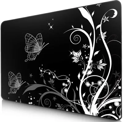 Image de Ibenzoa® : Tapis de souris gaming extra-large – surface antidérapante, bords renforcés, couleur violet ; compatible avec les capteurs laser et optiques, contrôle précis