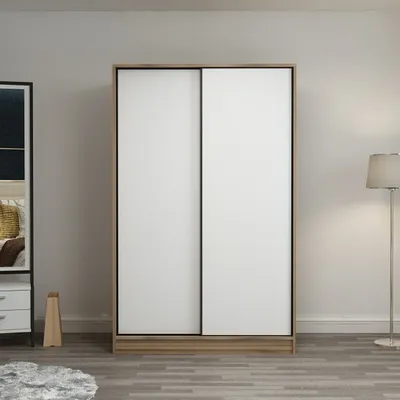 Produktbild von Skye Decor, Kale White Oak - 2314, Kleiderschrank, Weiß, 100 % MELAMINBESCHICHTETE SPANPLATTEN, 120 x 60 x 190 cm