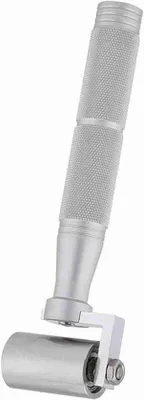 Productafbeelding van Drukroller - Naadroller - Behang aanbrengen - Antislip textuur - 3 cm breed - Zilver