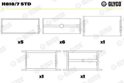 Produktbild von GLYCO Kurbelwellenlager H818/7 STD passend für MERCEDES-BENZ T2/L
