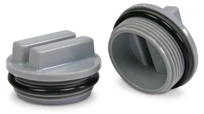 Produktbild von 2 Stk. Winterstopfen grau mit O-Ring 1 1/2 Zoll Außengewinde