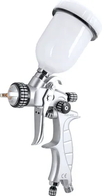 Zdjęcie produktu dla Pistolet lakierniczy Benbow PK60, zestaw 3 sztuk, dysza 0,5 mm w zestawie, zbiornik 600 ml, ciśnienie 2 bary