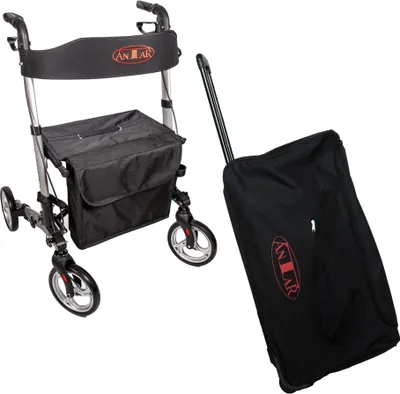 Produktbild von Antar Rollator Leichtgewicht Klappbar Komplett-Set mit Transporttasche