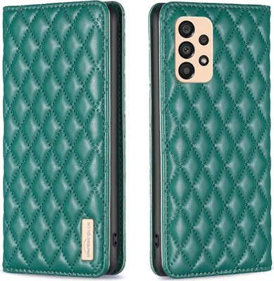 Immagine prodotto di Custodia Galaxy A33 5G, elegante custodia in pelle flip con slot per schede e supporto per Samsung Galaxy A33 5G verde