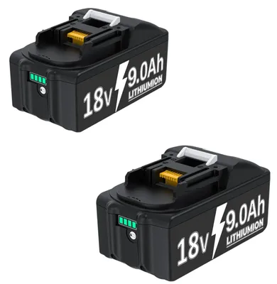 Productafbeelding van Batterij, 9000 mAh capaciteit, compatibel met draadloze gereedschappen, zwart