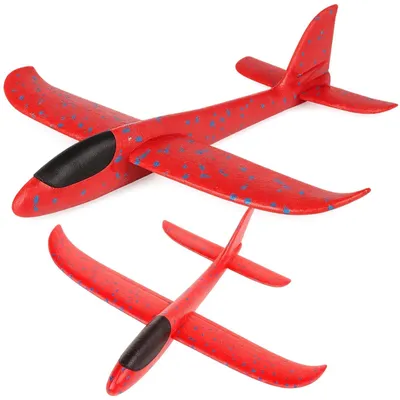 Produktbild von Wurfgleiter Styropor Flugzeug Segelflugzeug 37 cm Kinder Outdoor Gleitflug EPP Rot