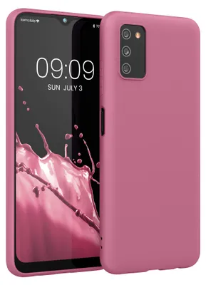 Produktbild von kwmobile Handyhülle für Samsung Galaxy A03s Hülle - TPU Case - Kabelloses Laden - Schutzhülle Cover in Dark Rose