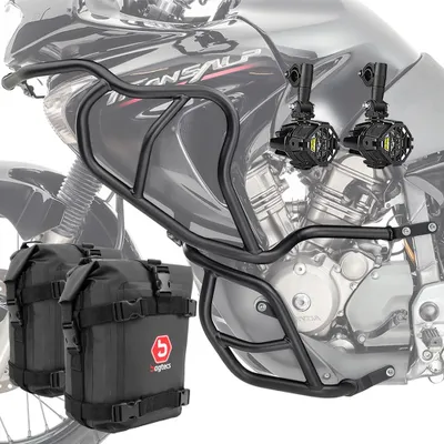 Produktbild von Sturzbügel + Scheinwerfer für Honda Transalp XL 650 V 00-07 + Taschen