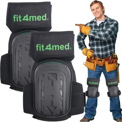 Produktbild von FIT4MED | Knieschoner Gel - Schwarz - 310 X 200 X 70 Mm - 630 G - 2 Stück - Knieschutz