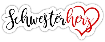 Produktbild von Spreadshirt Schwesterherz Mit Herz Sticker Aufkleber, 10 x 10 cm, Mattweiß