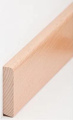 Produktbild von Sockelleiste Massivholz 13 x 58 x 2400 mm Buche zum Kleben, Schrauben & Nageln Massivholz Fußleiste by PROVISTON 2.4 Meter | 1 Stück
