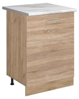 Imagen del producto de Mueble bajo de cocina Vicco R-Line Sonoma/Roble dorado 60 cm con 1 puerta encimera Mármol, Model 72205