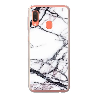 Produktbild von MuchoWow® Handyhülle Schutzhülle Hülle für Samsung Galaxy A20e Marmor - Weiß - Stein Silikon Softcase Handy Hülle - Abdeckung